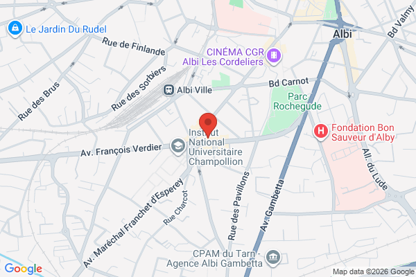 Carte de 52 Avenue Maréchal Foch, Albi, France