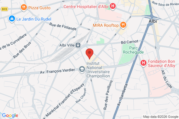 Carte de 100 Avenue Général de Gaulle, Albi, France