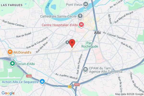 Carte de l'emplacement Location local commercial