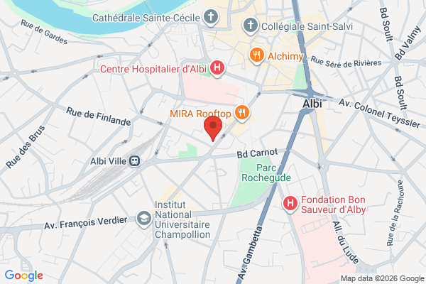 Carte de 36 Av. Général de Gaulle, Albi, France