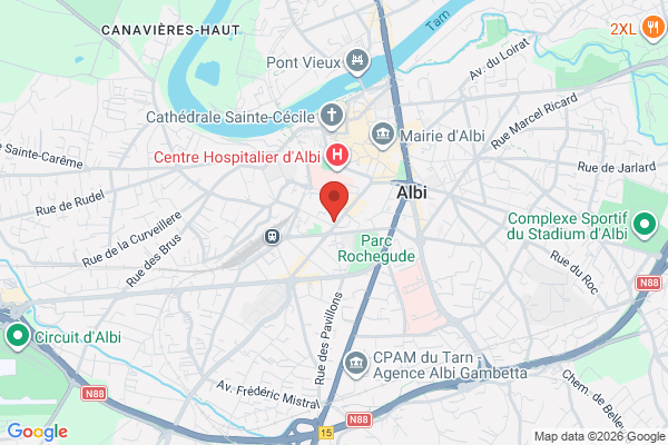 Carte de l'emplacement Commerce de 23m2