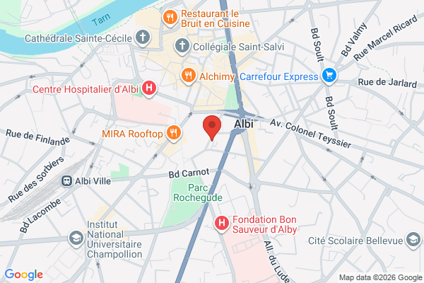 Carte de 5 Rue de Genève, Albi, France