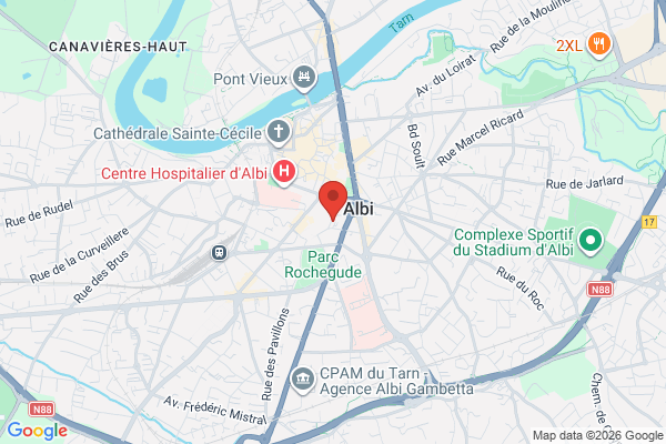 Carte de l'emplacement Local commercial 83m2