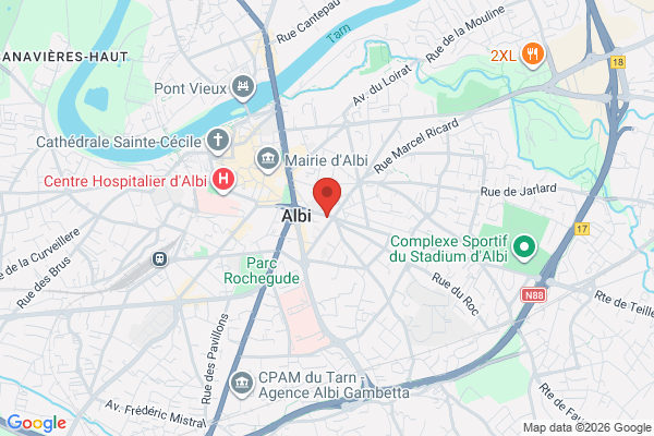 Carte de l'emplacement Local commercial 68m2