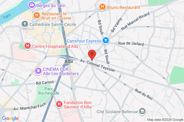 Carte de 125 Boulevard Valmy, Albi, France