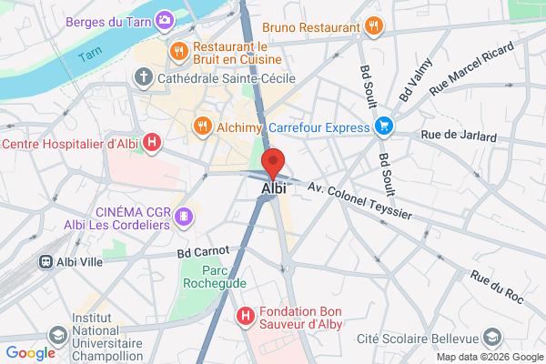 Carte de Albi, France