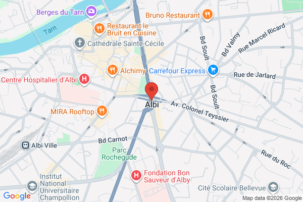 Carte de Albi, France