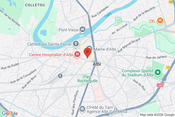 Carte de l'emplacement Local professionnel ALBI Centre