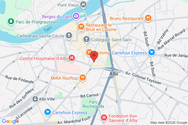 Carte de 11 Rue du Sel, Albi, France