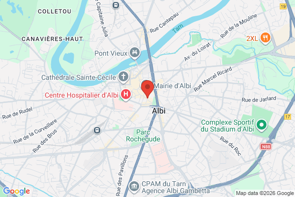 Carte de l'emplacement Local commercial centre-ville