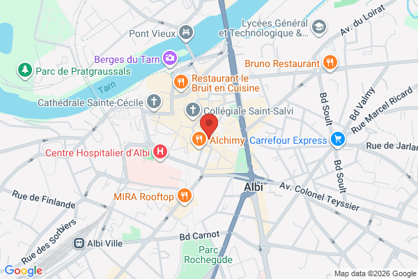 Carte de 21 Rue de l'Hôtel de ville, Albi, France