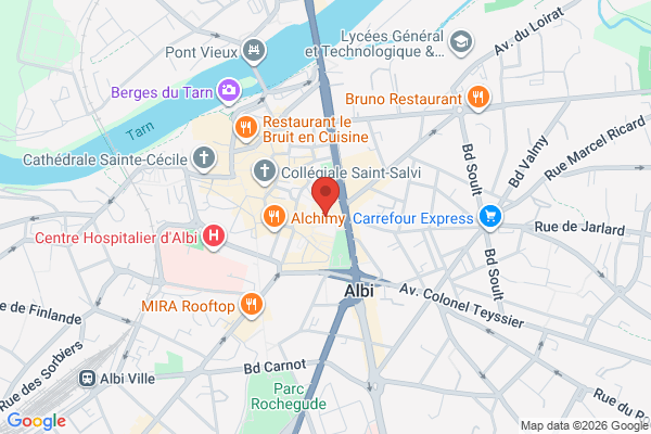 Carte de 3 Rue de l'Hôtel de ville, Albi, France