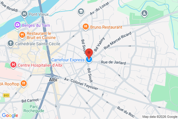 Carte de 99 Boulevard Valmy, Albi, France
