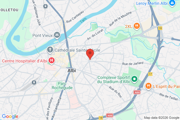 Carte de l'emplacement commerce 180m2
