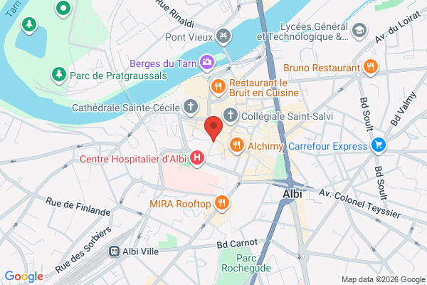 Carte de 4 Rue Henri de Toulouse Lautrec, Albi, France