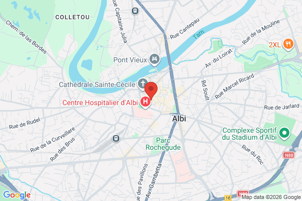 Carte de l'emplacement Restaurant 47m2 en centre ville d'Albi