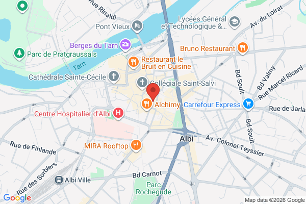Carte de 23 Rue de l'Hôtel de ville, Albi, France