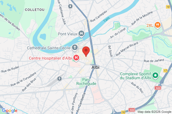 Carte de l'emplacement Commerce à vendre