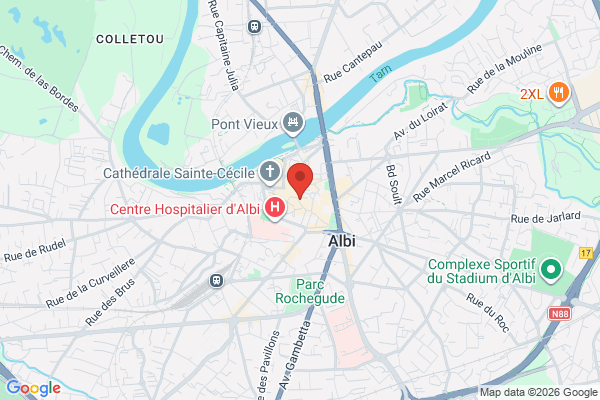 Carte de l'emplacement Local commercial centre ville