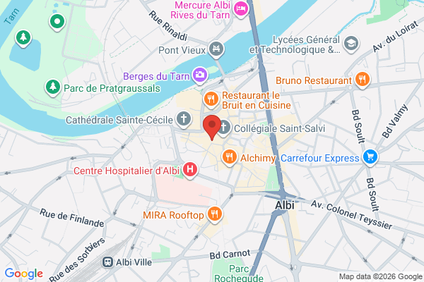 Carte de 13 Rue Sainte-Cécile, Albi, France