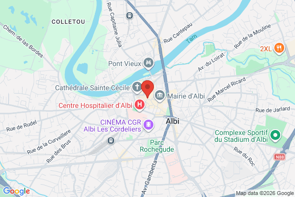 Carte de l'emplacement ALBI - coeur de cité - Local commercial