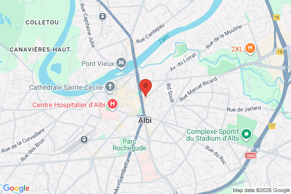 Carte de l'emplacement local commercial 280m2