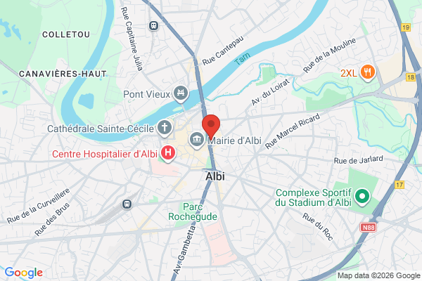 Carte de l'emplacement Local commercial 350m2 Lices Pompidou