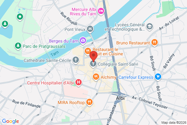 Carte de 26 Rue Mariès, Albi, France