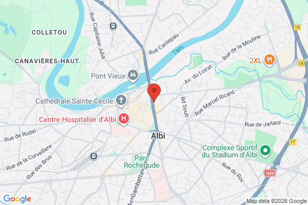Carte de l'emplacement Local commercial sur les Lices