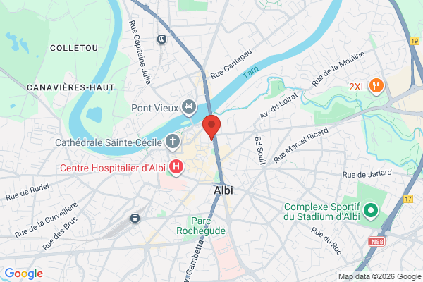 Carte de l'emplacement Local commercial 166m2