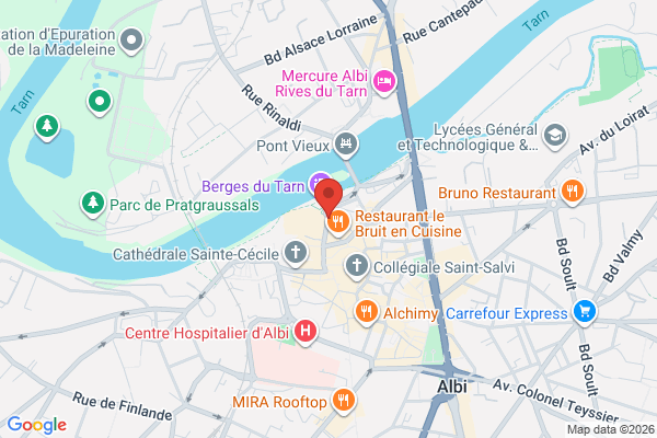 Carte de 1 Place de l'Archevêché, Albi, France