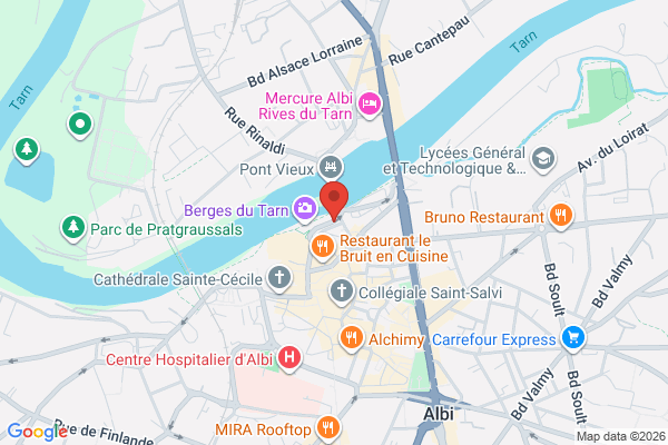 Carte de 1 Quai Choiseul, Albi, France