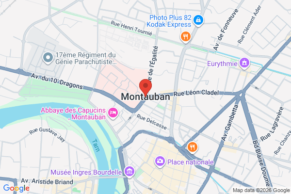 Carte de Montauban, France