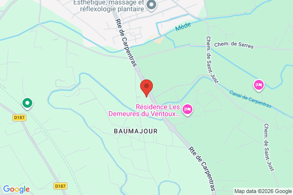 Carte de 1722 Avenue Majoral Jouve, Aubignan, France