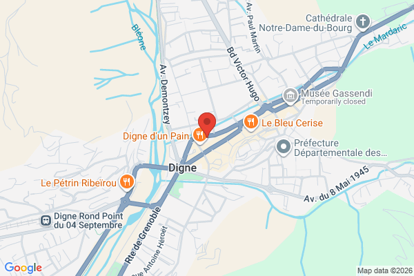 Carte de 10 Rue du Docteur Honnorat, Digne-les-Bains, France