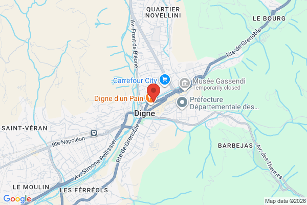 Carte de l'emplacement 04000 Digne-les-Bains