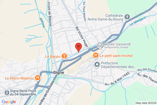 Carte de 4 Rue des Monges, Digne-les-Bains, France