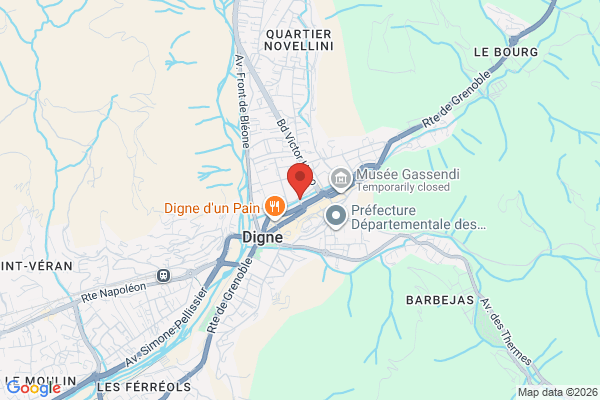 Carte de l'emplacement 04000 Digne-les-Bains