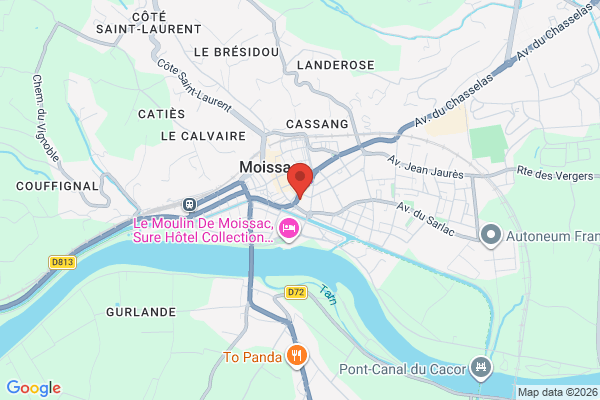 Carte de l'emplacement 82200 Moissac
