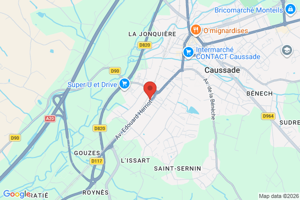 Carte de l'emplacement 82300 Caussade