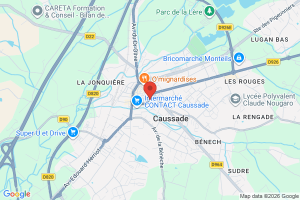 Carte de l'emplacement 82300 Caussade