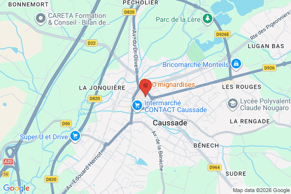 Carte de l'emplacement 82300 Caussade