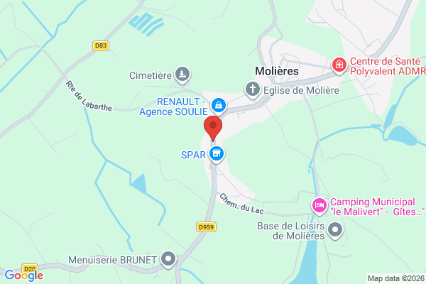 Carte de Avenue de Larchè, Molières, France