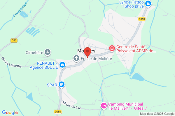 Carte de 1 Rue Principale, 82220 Molières, France