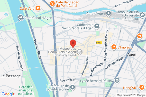 Carte de 36 Bd de la République, 47000 Agen
