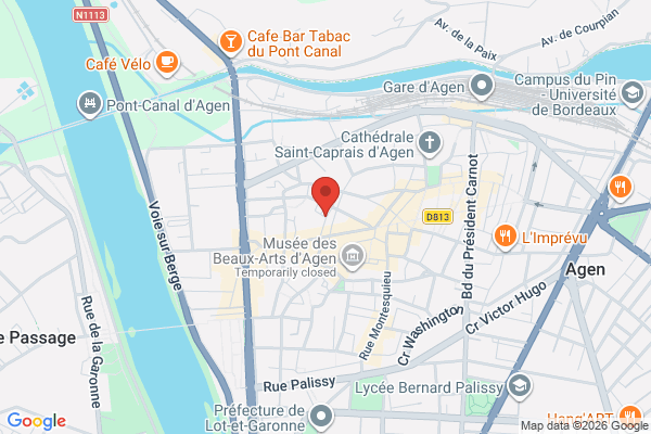 Carte de 114 Place de la République, 47000 Agen