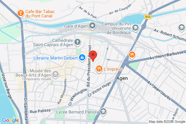 Carte de 94 Boulevard de la République, Agen