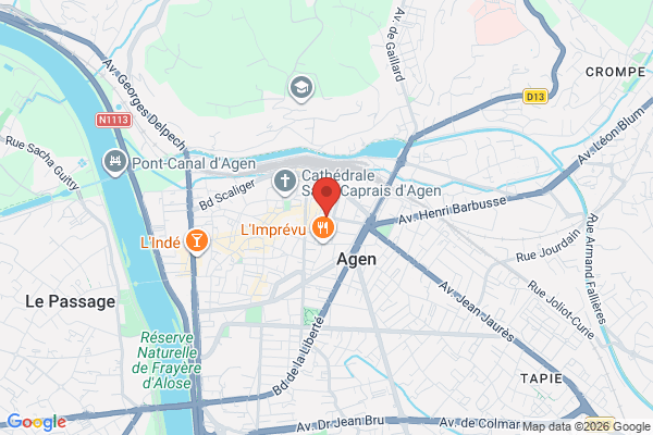 Carte de l'emplacement A vendre - local commercial centre-ville - 50 m2