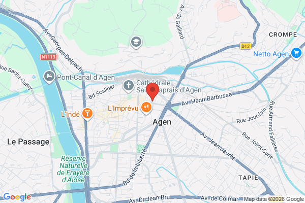 Carte de l'emplacement Local commercial - centre-ville - 200m2