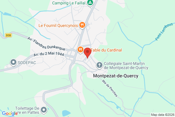 Carte de 12 Place de la Résistance, Montpezat-de-Quercy, France